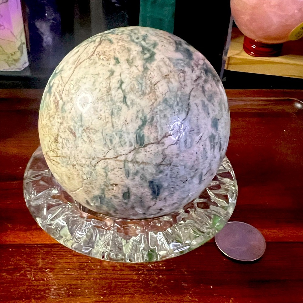 Tree Agate Sphere 1.7lb